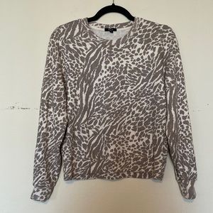 Rails animal Print lightweight sweater knit top